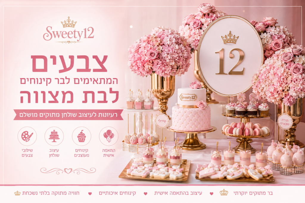 צבעים מתאימים לבר קינוחים לבת מצווה